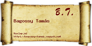Bagossy Tamás névjegykártya